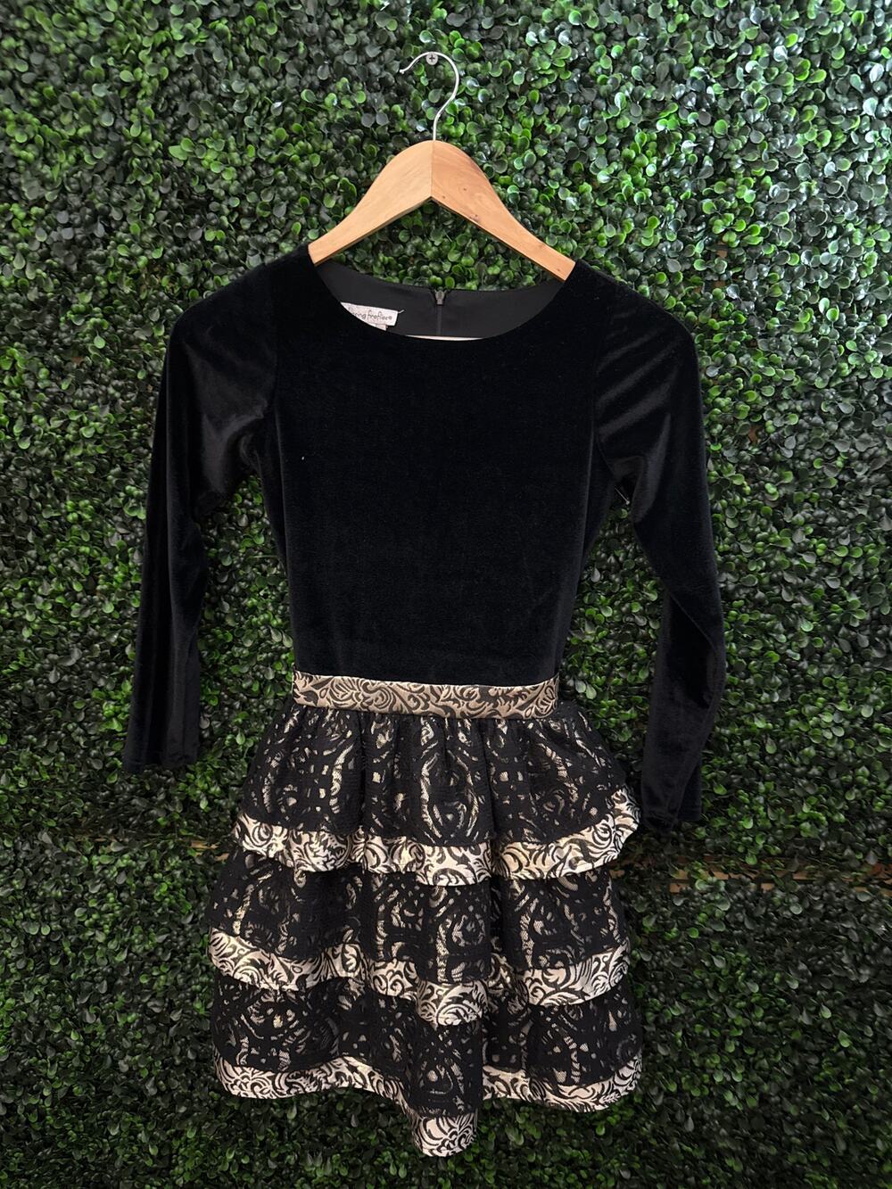 Chasing fire flies, Girls dressy dress, velvet, lace, Girls size 8